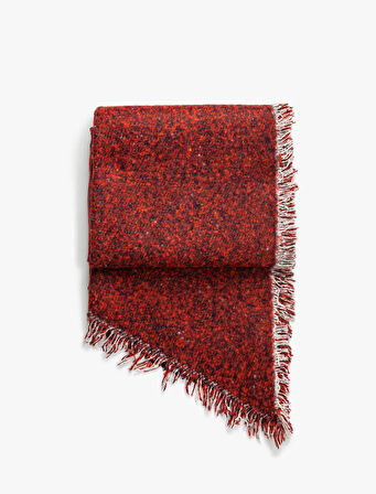 Basic Atkı Yumuşak Dokulu Püsküllü