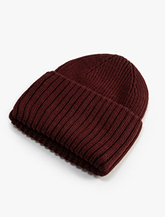 Lastikli Örgü Bere Kenarları Geniş Katlı