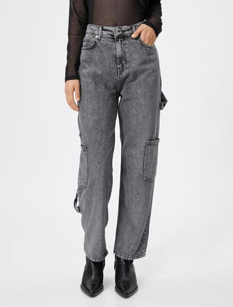 Yüksek Bel Kot Straight Jean Kot Pantolon Düz Paça - Eve Jeans