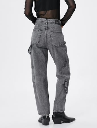Yüksek Bel Kot Straight Jean Kot Pantolon Düz Paça - Eve Jeans