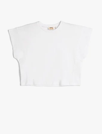 Basic Oversize Tişört Bisiklet Yaka Kısa Kollu Pamuklu