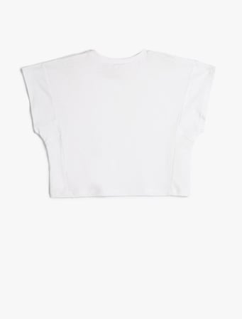 Basic Oversize Tişört Bisiklet Yaka Kısa Kollu Pamuklu