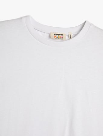 Basic Oversize Tişört Bisiklet Yaka Kısa Kollu Pamuklu