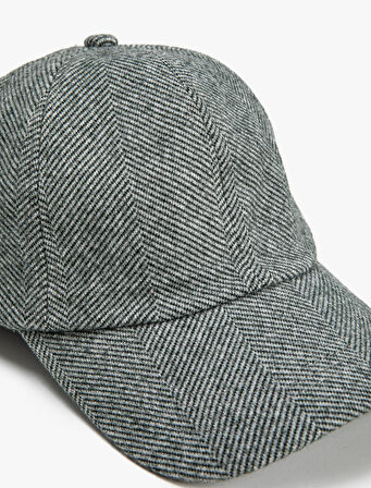 Kep Şapka Balık Sırtı Desenli