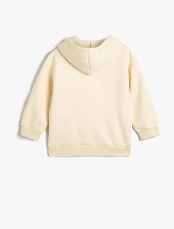 4WKB10392TK Koton Erkek Çocuk Sweat EKRU