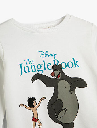 Disney Sweat Jungle Book Baskılı Lisanslı Bisiklet Yaka Uzun Kollu Şardonlu Pamuklu