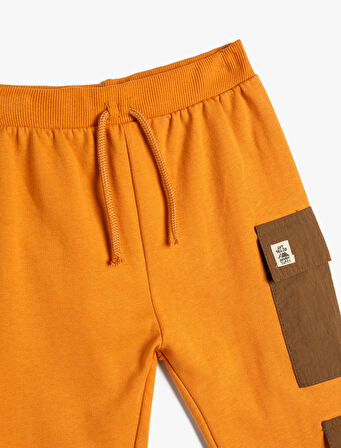 Jogger Eşofman Altı Cep Detaylı Beli Bağlamalı Şardonlu Pamuklu