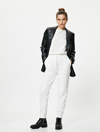 Jogger Eşofman Altı Beli Bağcıklı Cepli