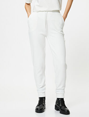 Jogger Eşofman Altı Beli Bağcıklı Cepli