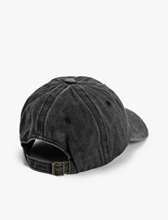 Cap Şapka İşlemeli Pamuklu 