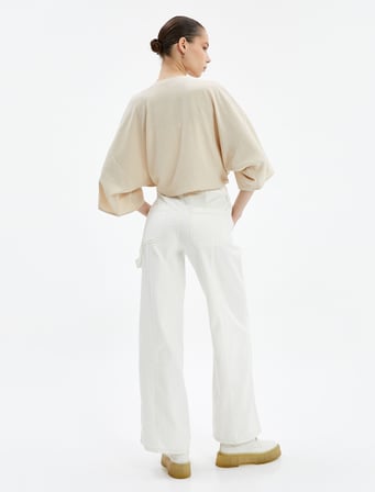 Crop Kimono Oversize Kısa Geniş Kollu Kruvaze Önü Bağlamalı