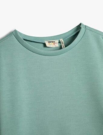 4WKG10330AK Koton Kız Çocuk Sweat MAVİ