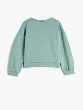 4WKG10330AK Koton Kız Çocuk Sweat MAVİ