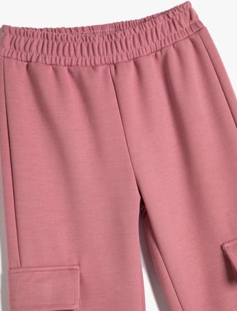 Basic Kargo Jogger Eşofman Altı Cepli Beli Lastikli