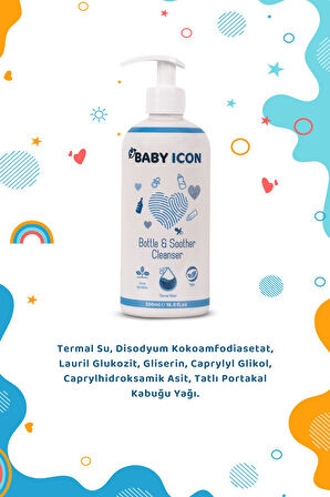 Emzik Biberon Oyuncak Temizleyici 500 ml Doğal Portakal Yağlı Vegan Kimyasal Içermez
