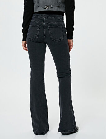 İspanyol Jeans Nervürlü Dar Kesim Normal Bel - Victoria Jean