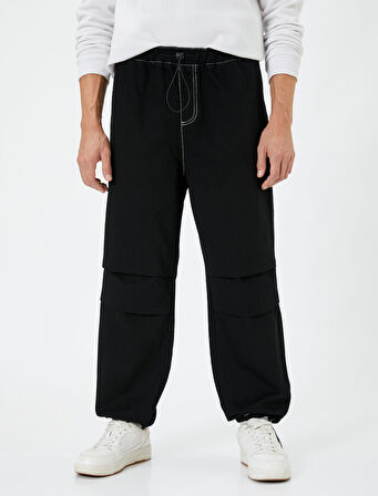 Paraşüt Pantolon Cep Detaylı Beli Lastikli Stoperli