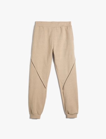 Basic Jogger Eşofman Altı Şardonlu Cepli Beli Lastikli 