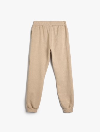 Basic Jogger Eşofman Altı Şardonlu Cepli Beli Lastikli 