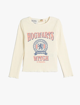 Harry Potter Tişört Lisanslı Uzun Kollu Bisiklet Yaka Kaşkorse Pamuklu