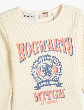 Harry Potter Tişört Lisanslı Uzun Kollu Bisiklet Yaka Kaşkorse Pamuklu