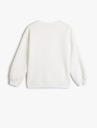 4WKG10507AK Koton Kız Çocuk Sweat EKRU
