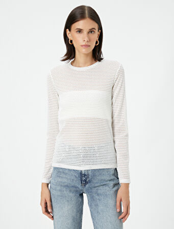 Uzun Kollu Tişört Bisiklet Yaka File Astarlı