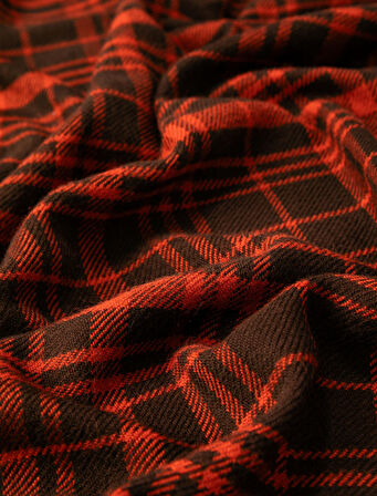 Şal Ekose Püsküllü Yumuşak Dokulu