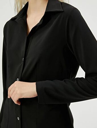 4WAK60108PW Koton Kadın  Gömlek SİYAH