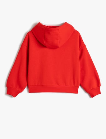 Minnie Mouse Sweatshirt Lisanslı Kapşonlu Şardonlu 