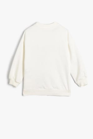 Koton Kız Çocuk Bugs Bunny Sweatshirt Lisanslı Uzun Kollu Bisiklet Yaka Şardonlu