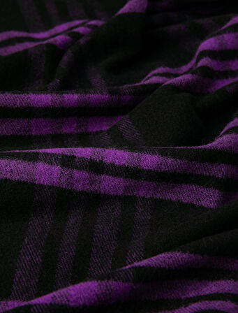 Atkı Ekose Yumuşak Dokulu Püsküllü