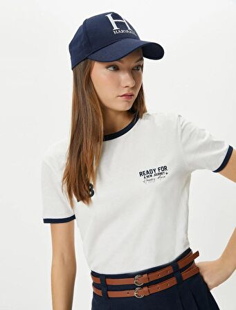 4SAL10024IK Koton Kadın T-shirt EKRU