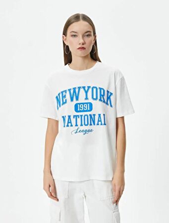 4SAL10045IK Koton Kadın T-shirt EKRU