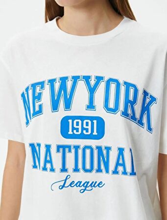 4SAL10045IK Koton Kadın T-shirt EKRU