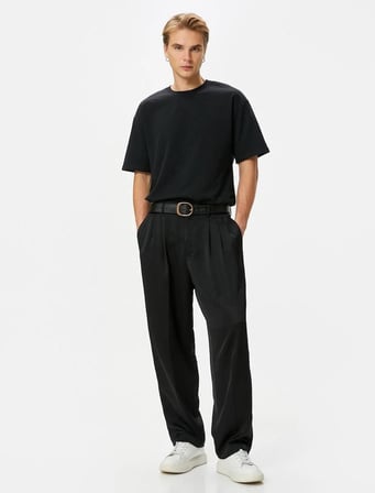 Koton Erkek T-shirt 4SAM10069HK SİYAH
