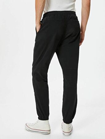 4SAM40013HW Koton Erkek Kanvas Pantolon SİYAH