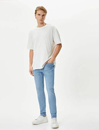 4SAM40014ND Koton Erkek Jean Pantolon AÇIK İNDİGO