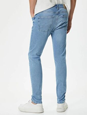 4SAM40014ND Koton Erkek Jean Pantolon AÇIK İNDİGO