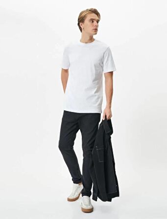 4Sam40021Nd Trousers Koton Erkek Jean Pantolon SİYAH