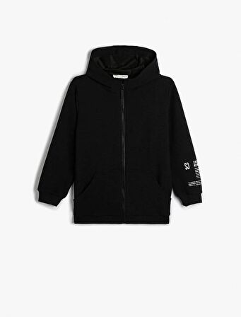 4SKB10018TK Koton Erkek Çocuk Sweat SİYAH
