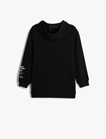4SKB10018TK Koton Erkek Çocuk Sweat SİYAH