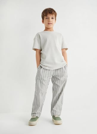 Koton Düz Gri Erkek Çocuk  T-Shirt 4SKB10071TK