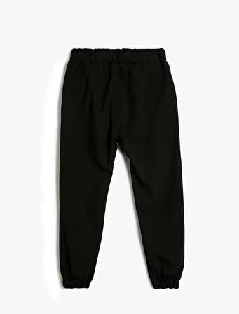 4SKB40007TW Koton Erkek Çocuk Kanvas Pantolon SİYAH