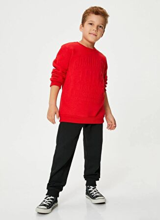 Koton Normal Paça Siyah Erkek Çocuk  Eşofman Altı 4SKB40018TK