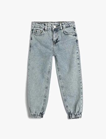 4SKG40004AD Koton Kız Çocuk Jean Pantolon LIGHT INDIGO