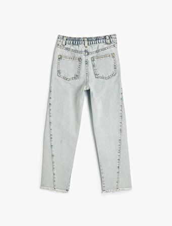 4SKG40006AD Koton Kız Çocuk Jean Pantolon LIGHT INDIGO