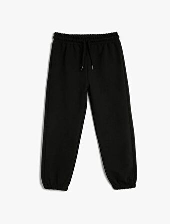 4SKG40030AK Koton Kız Çocuk Eşofman Alt SİYAH