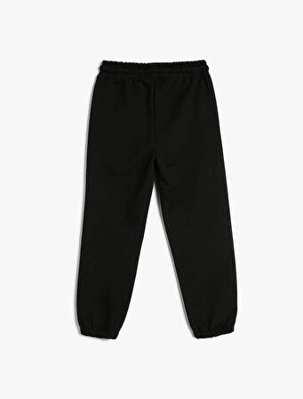 4SKG40030AK Koton Kız Çocuk Eşofman Alt SİYAH