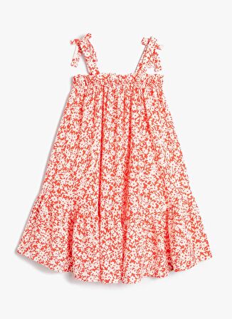 Koton Kırmızı Kız Çocuk Diz Altı Elbise 4SKG80013AW